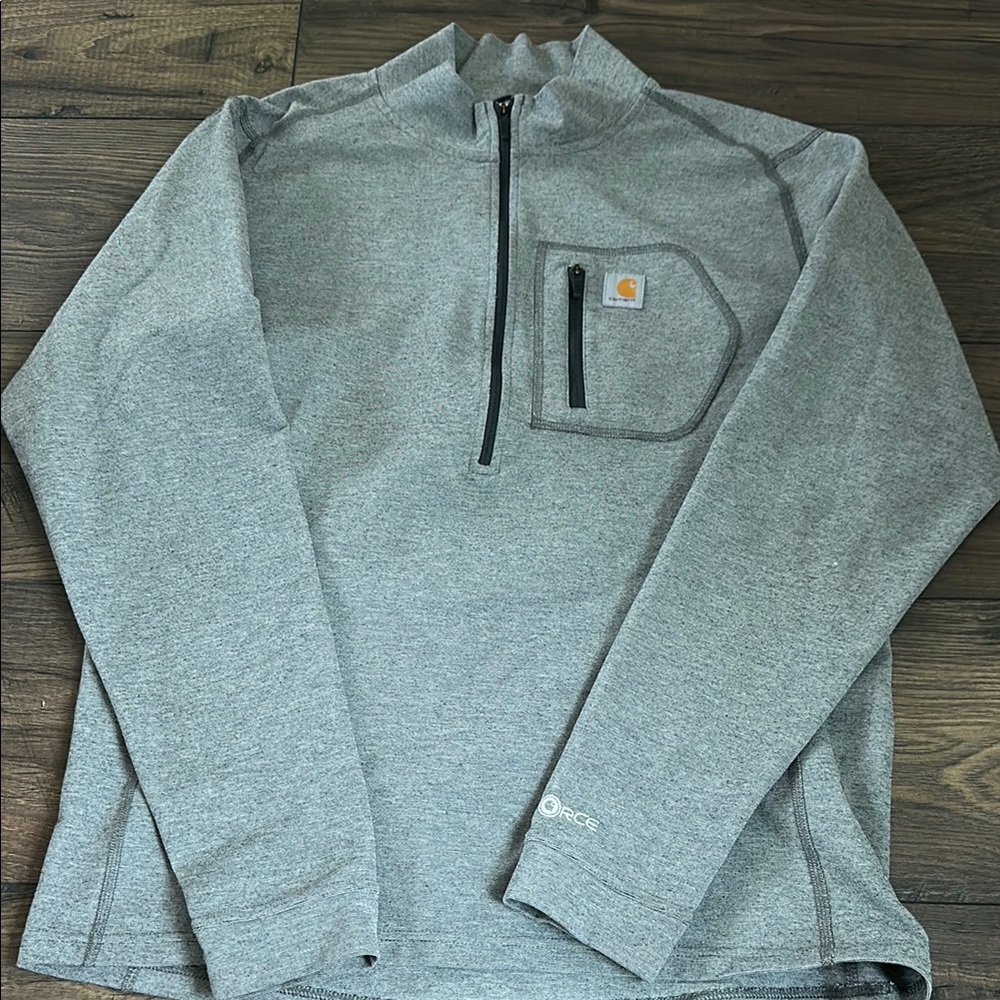 Carhartt Gray Quarter-Zip Sweatshirt